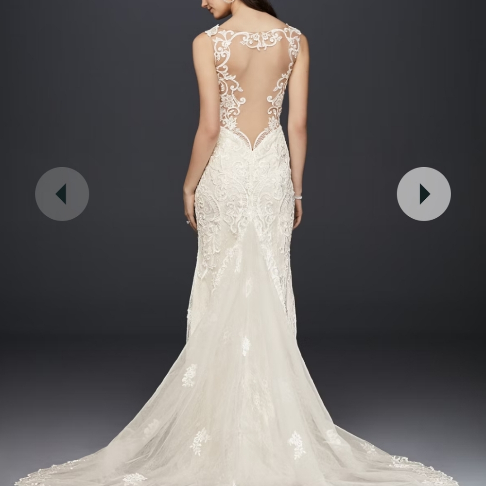Galina Signature illusion lace bodice wedding dress